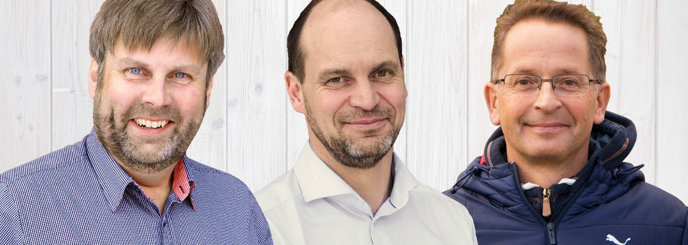 Tre medarbetare på Miljönären: Klas Hedlund, Andreas Söderqvist och Jan Stenström