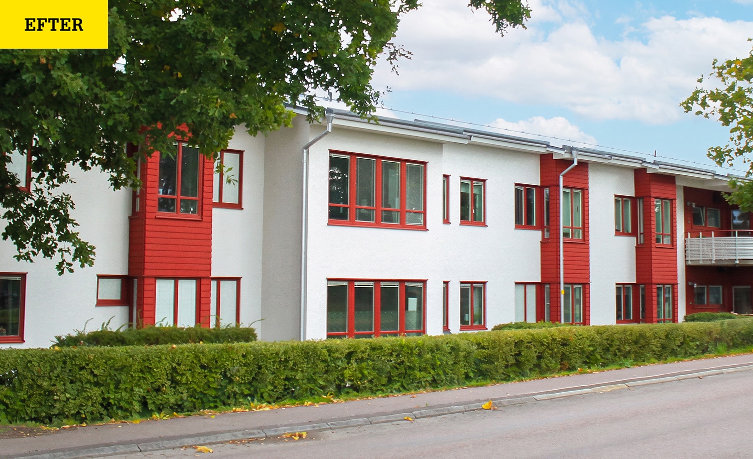 Äldreboendet Björkbacken i Säffle har fått renoverade putsfasader och utvändiga delar gjorda av Miljönären.